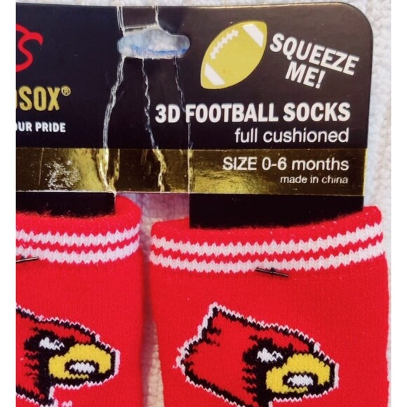 NFL Arizona Cardinals Infant Baby Socks - Size 0-6Months with 3D Football toes - Picture 2 of 7